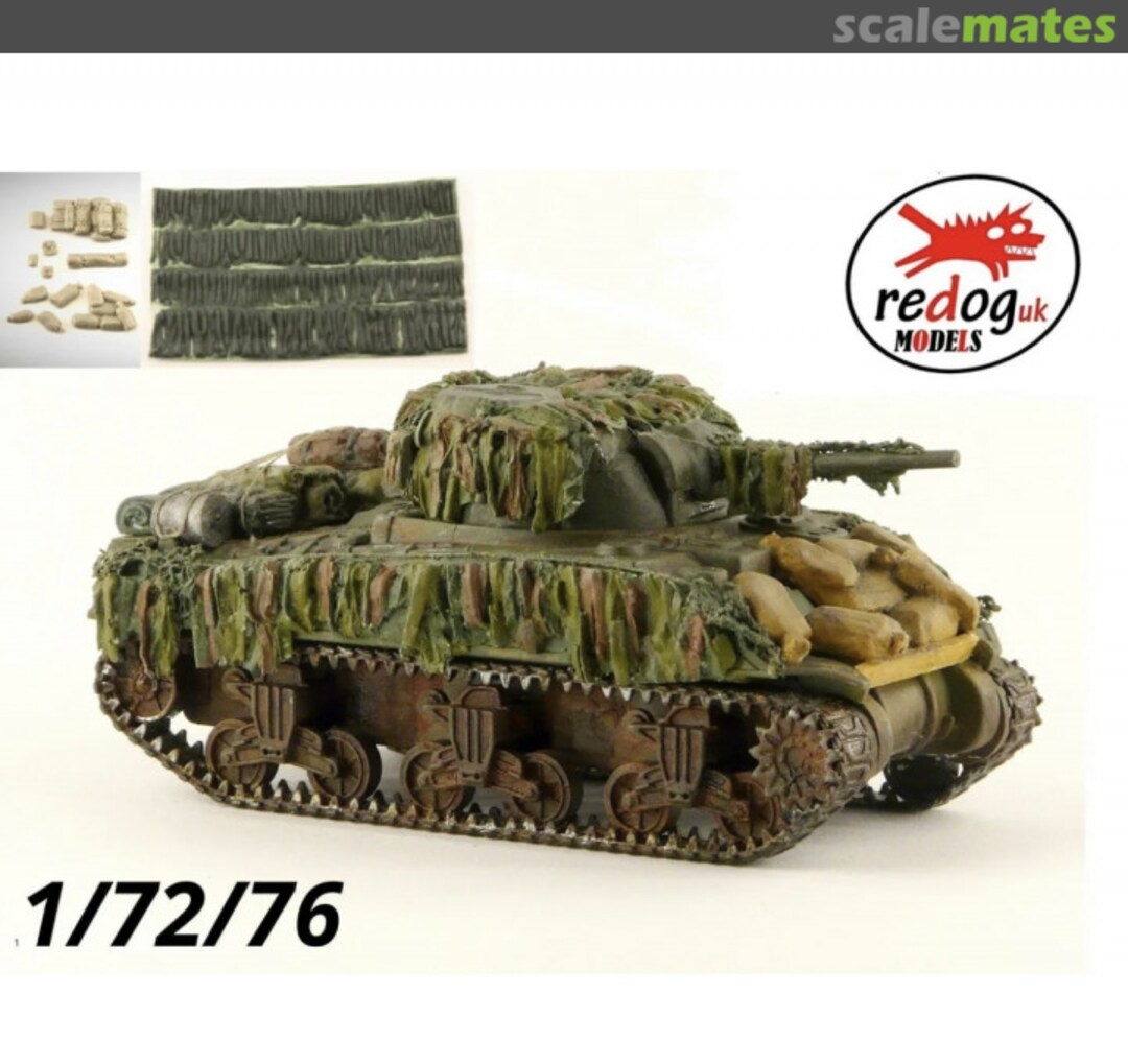 Boxart Sherman MK I Scale Model Stowage and Hessian Camouflage Strips S3 ReDogUK Boxart Sherman MK I Scale Model Stowage and Hessian Camouflage Strips S3 ReDogUK