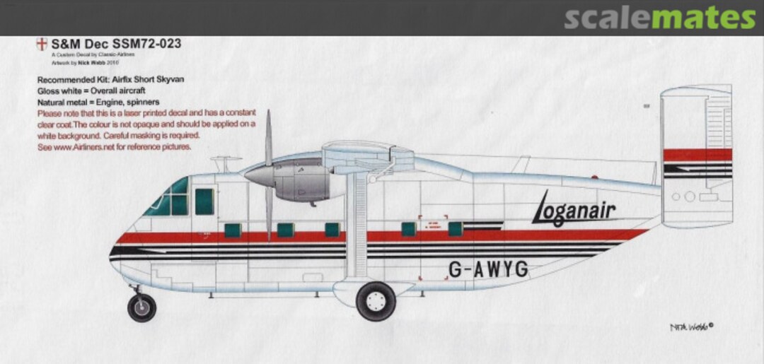 Boxart Short Skyvan Loganair SSM72-023 S&M Dec Boxart Short Skyvan Loganair SSM72-023 S&M Dec