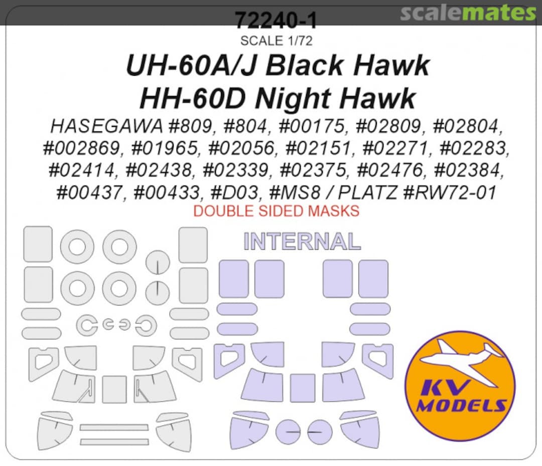 Boxart Sikorsky UH-60A/J / HH-60D (Double sided masks) 72240-1 KV Models Boxart Sikorsky UH-60A/J / HH-60D (Double sided masks) 72240-1 KV Models
