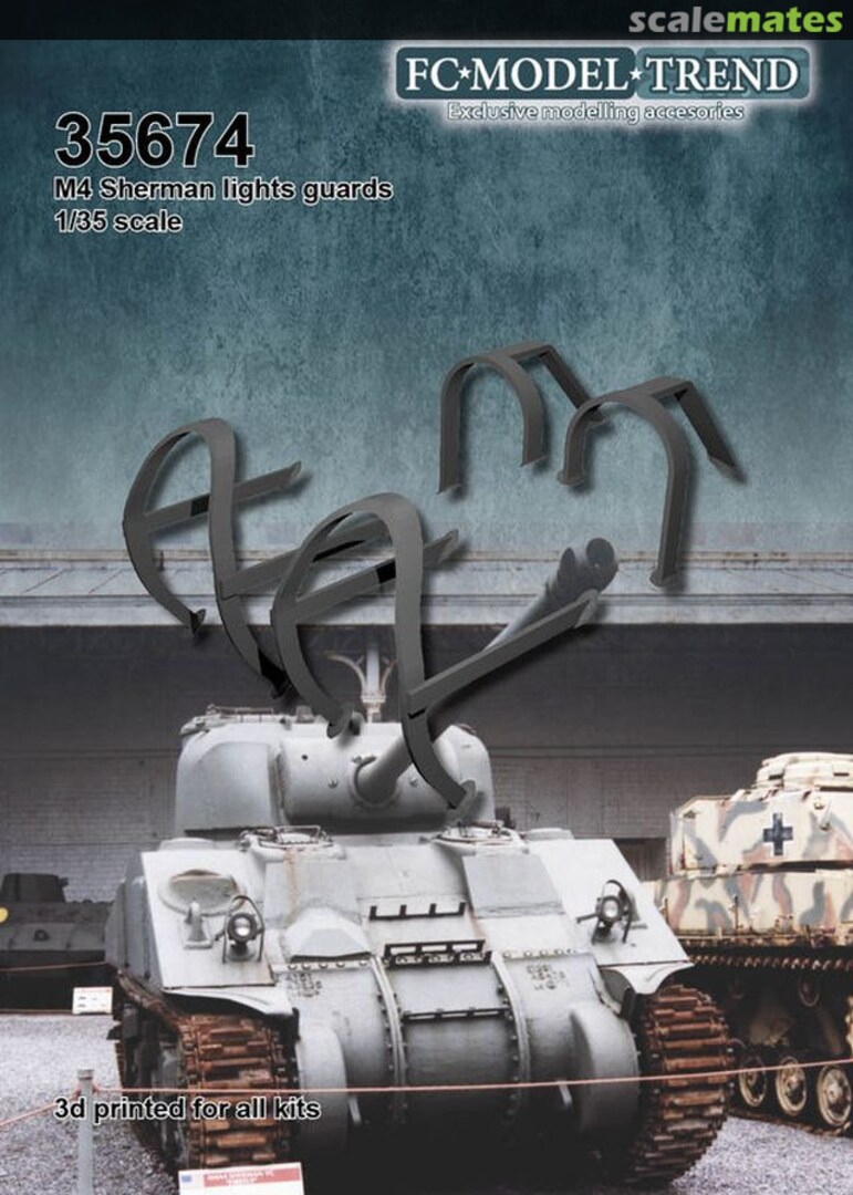 Boxart M4 Sherman front and rear light protectors 35674 FC Model Trend Boxart M4 Sherman front and rear light protectors 35674 FC Model Trend