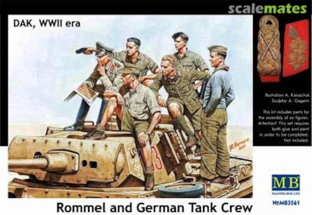Boxart Rommel and German Tank Crew MB3561 Master Box Boxart Rommel and German Tank Crew MB3561 Master Box