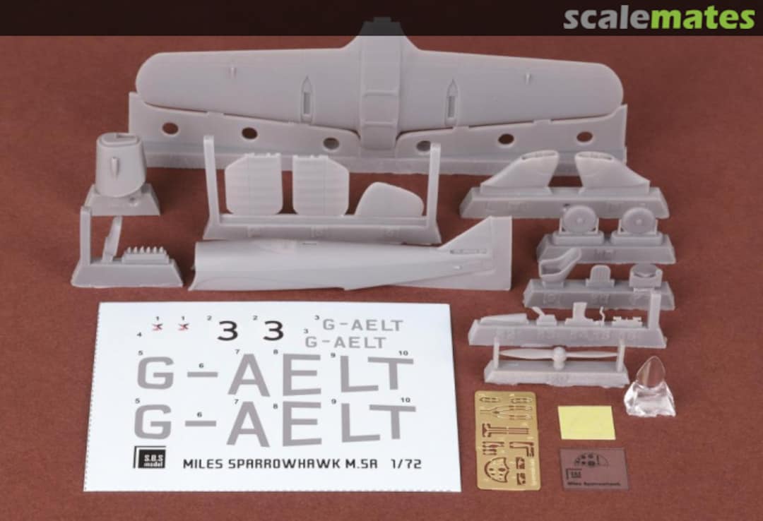 Contents Miles M.5A Sparrowhawk SBS7031 SBS Model Contents Miles M.5A Sparrowhawk SBS7031 SBS Model