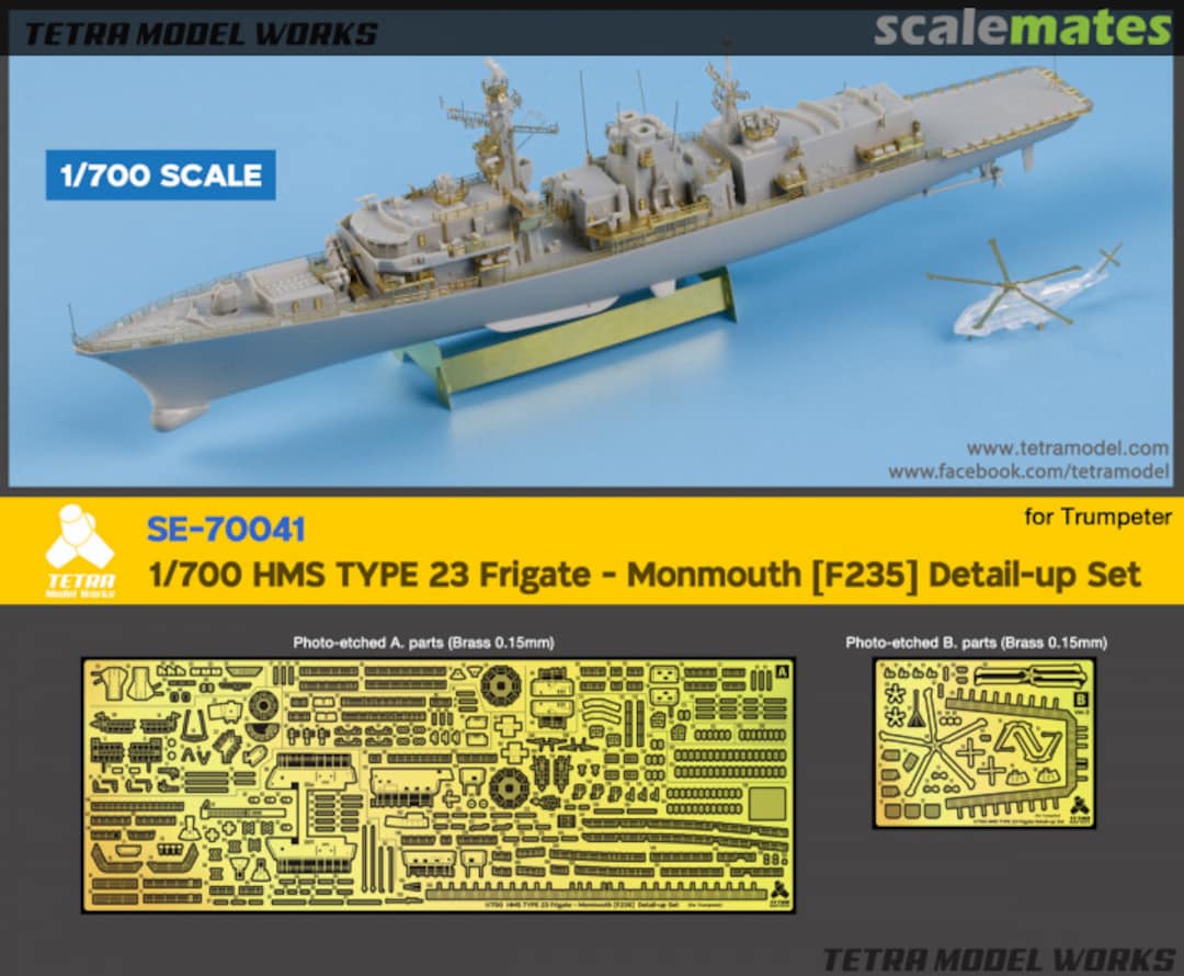 Boxart HMS Type 23 Frigate - Monmouth F235 Detail Set SE-70041 Tetra Model Works Boxart HMS Type 23 Frigate - Monmouth F235 Detail Set SE-70041 Tetra Model Works