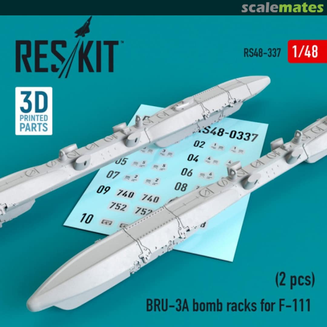 Boxart BRU-3A - 3D Printing bomb racks for F-111 RS48-0337 ResKit Boxart BRU-3A - 3D Printing bomb racks for F-111 RS48-0337 ResKit