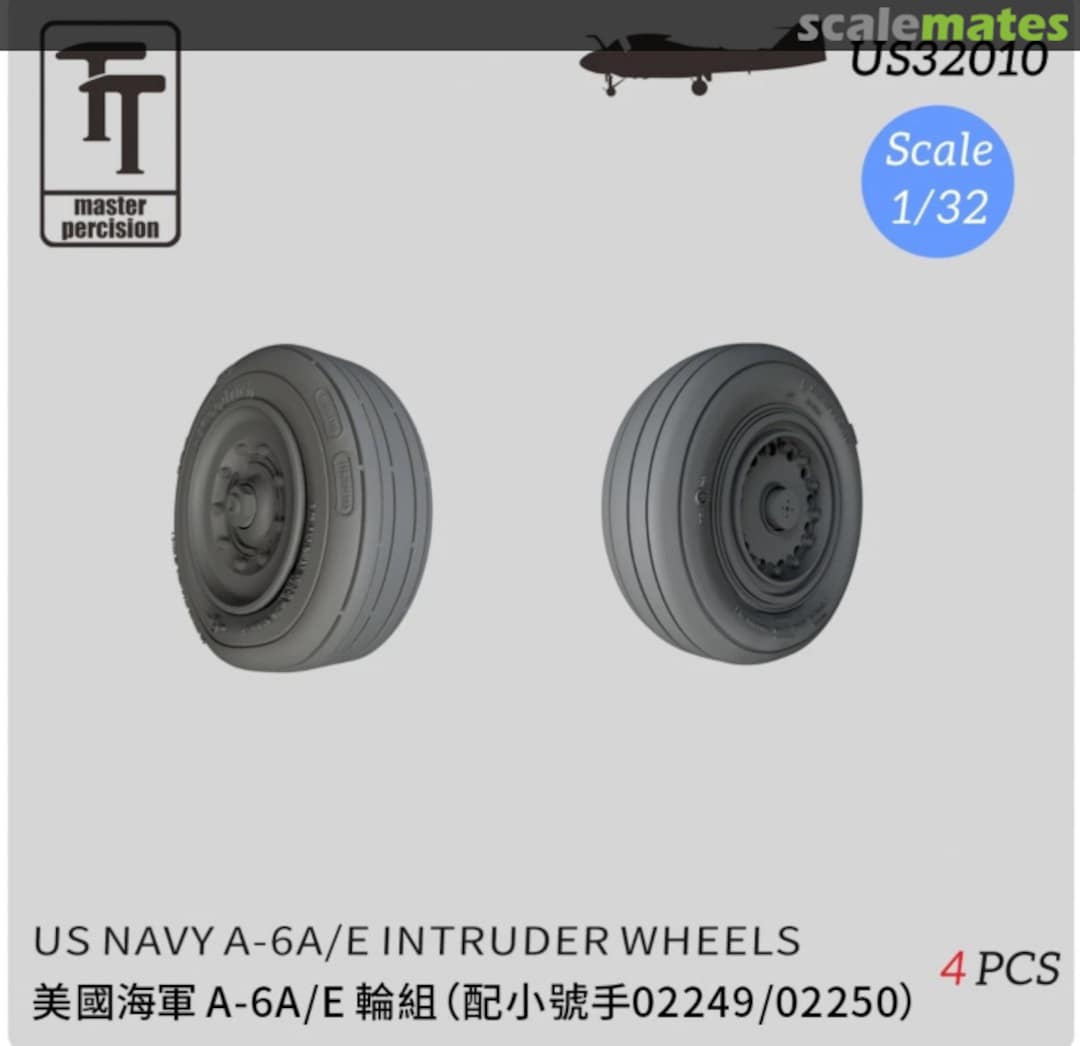 Boxart A-6A/E Intruder front and rear wheels US32010 Master Percision