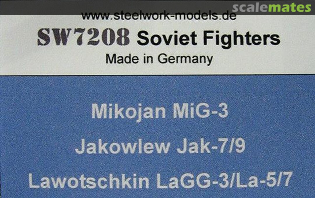 Boxart Soviet Fighters - Reifen SW7208 Steelwork Models Boxart Soviet Fighters - Reifen SW7208 Steelwork Models
