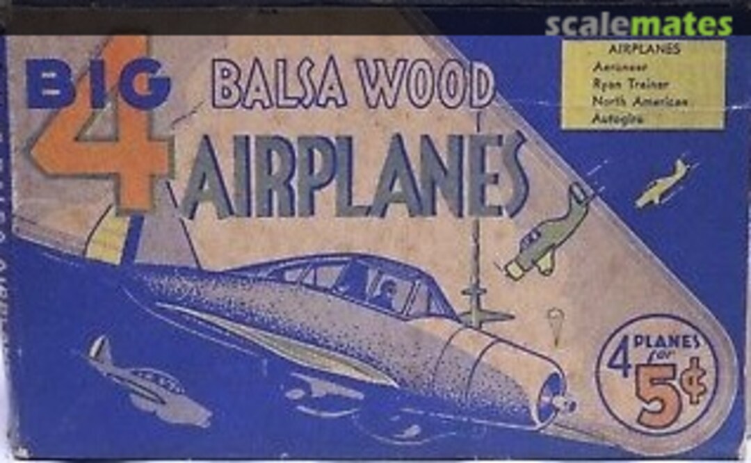 Boxart 4 Big Balsa Wood Airplanes Y1 AMCO Models Boxart 4 Big Balsa Wood Airplanes Y1 AMCO Models