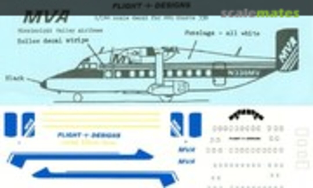 1:144 Mississippi Valley Airlines MVA Shorts 330 (Flight Designs )