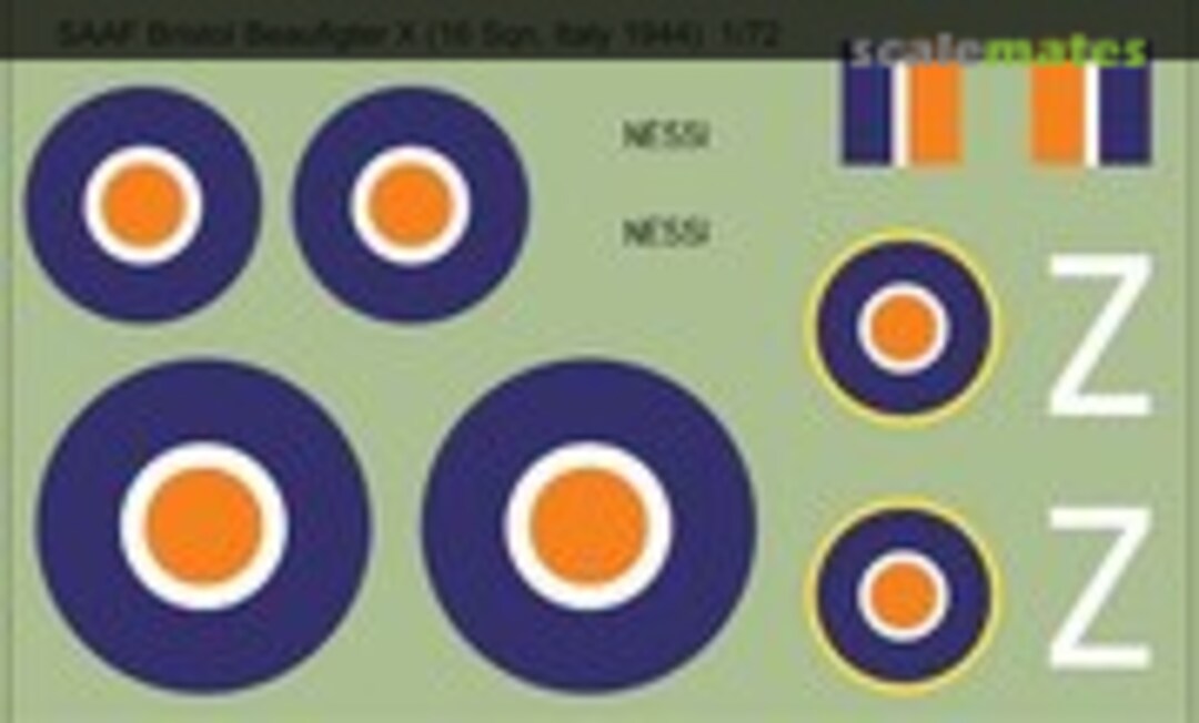 1:72 SAAF Bristol Beaufighter MKX (MAV Decals MAV-720299) MAV-720299