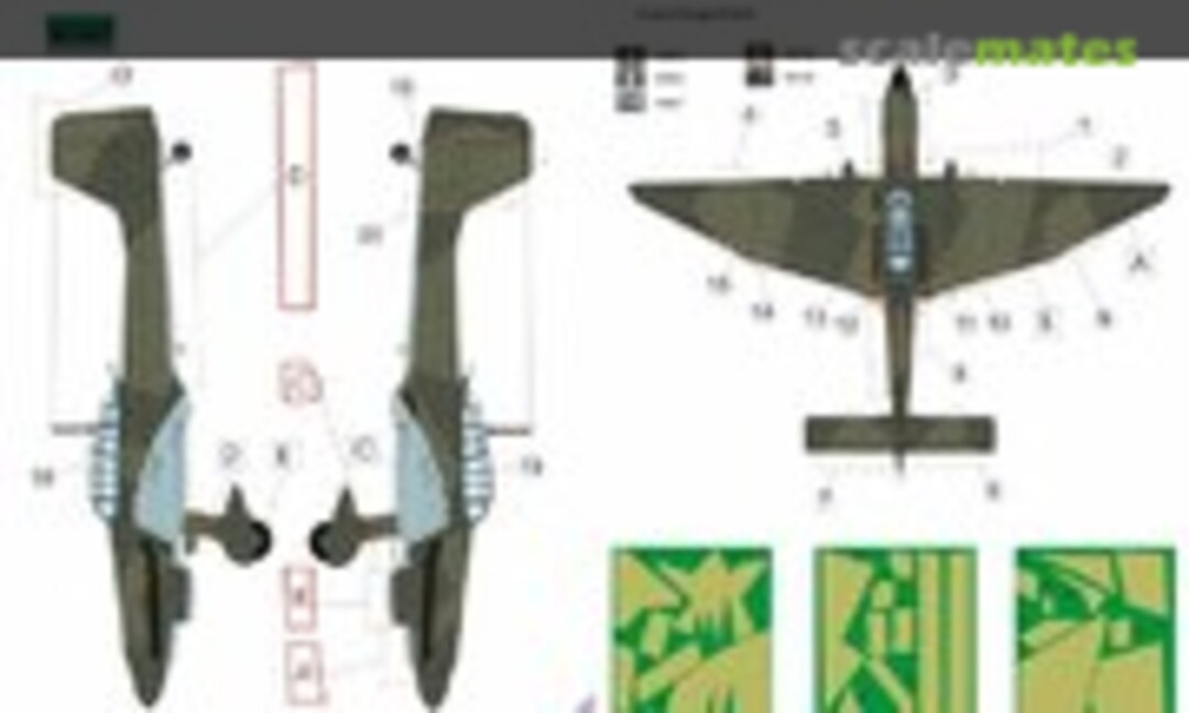 1:24 Junkers Ju 87D/G Camouflage Painting Mask (LF Models M2407) M2407