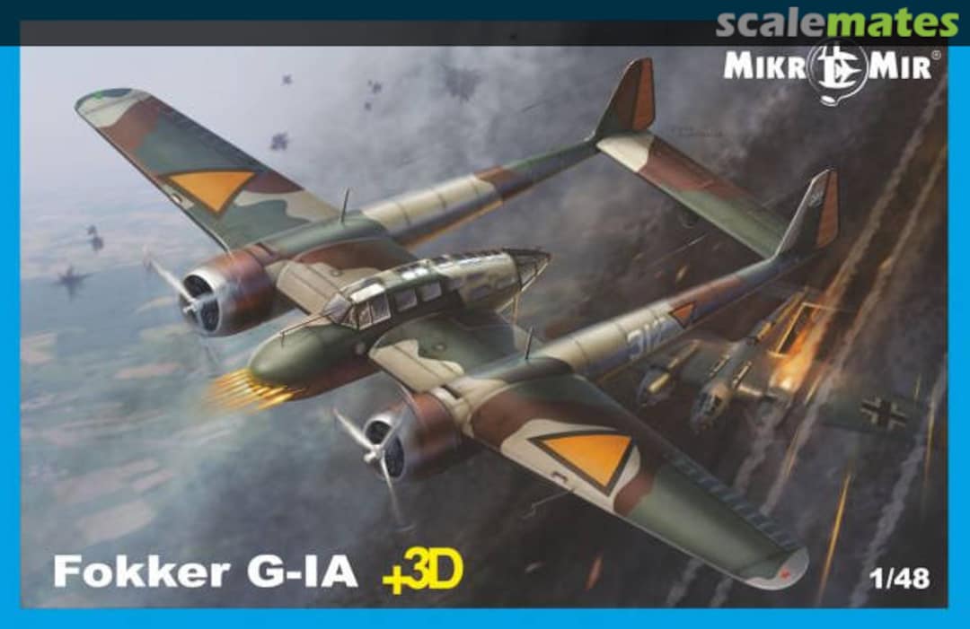 Boxart Fokker G-1A +3D 48-016+ MikroMir Boxart Fokker G-1A +3D 48-016+ MikroMir