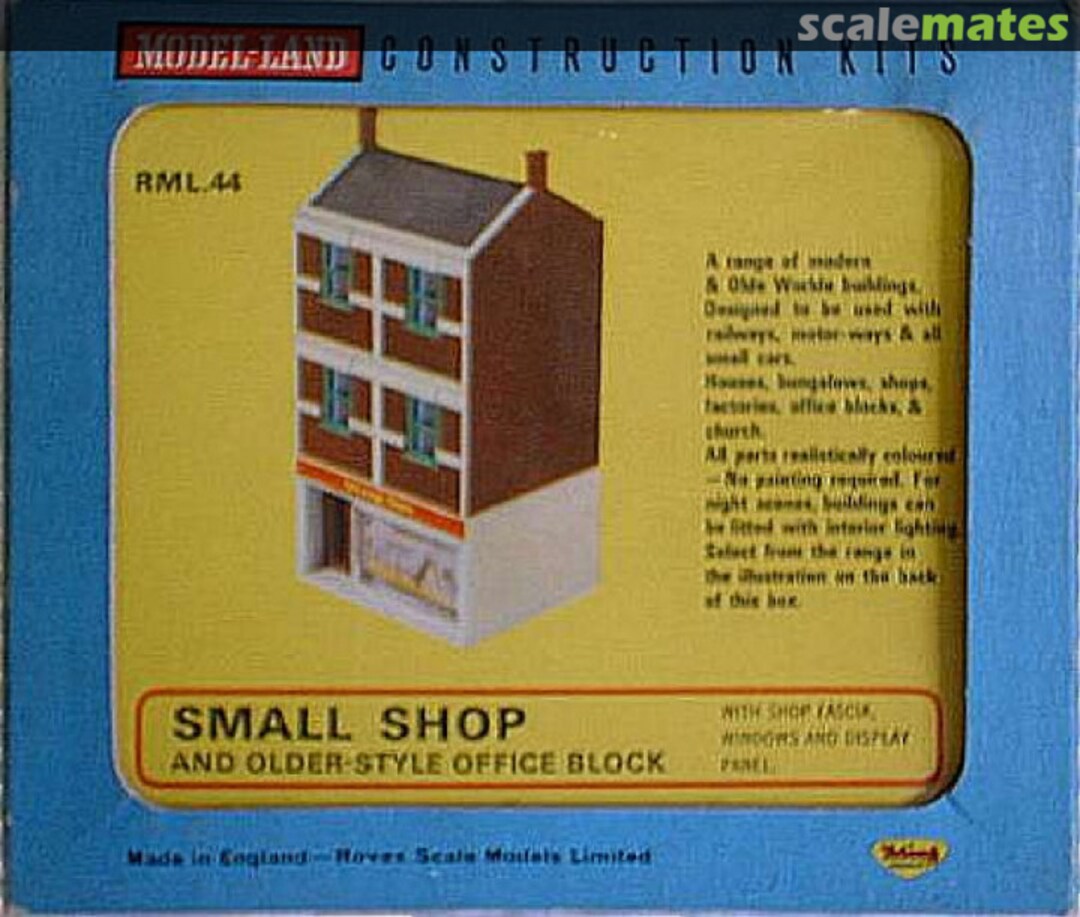 Boxart Small Shop and Older-Style Office Block RML.44 Model-Land (Tri-ang)