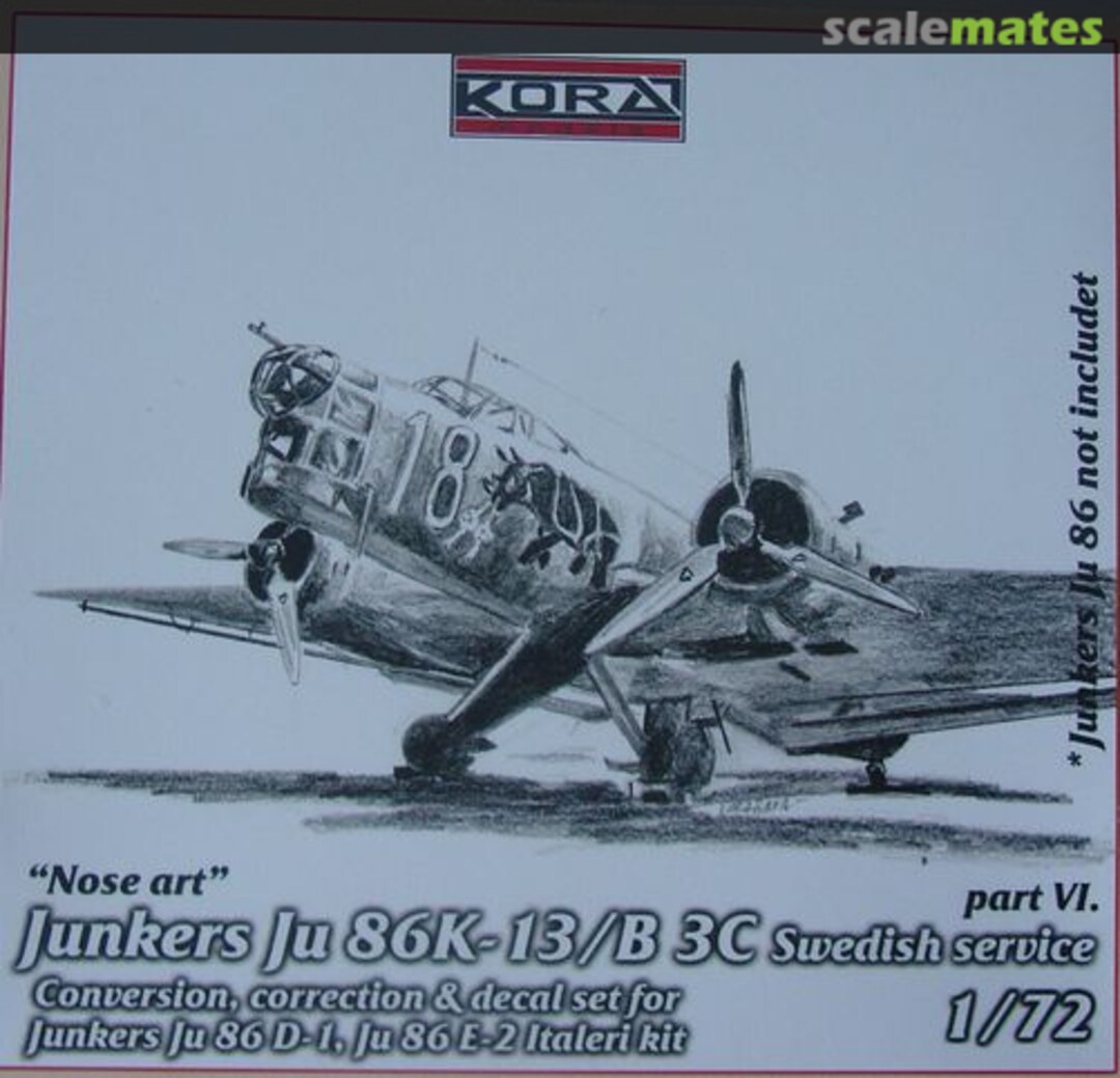 Boxart Junkers Ju 86K-13/B 3C Sweden C7232 Kora Models Boxart Junkers Ju 86K-13/B 3C Sweden C7232 Kora Models