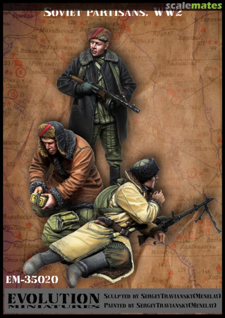 Boxart Partisans. WW2 EM-35020 Evolution Miniatures Boxart Partisans. WW2 EM-35020 Evolution Miniatures