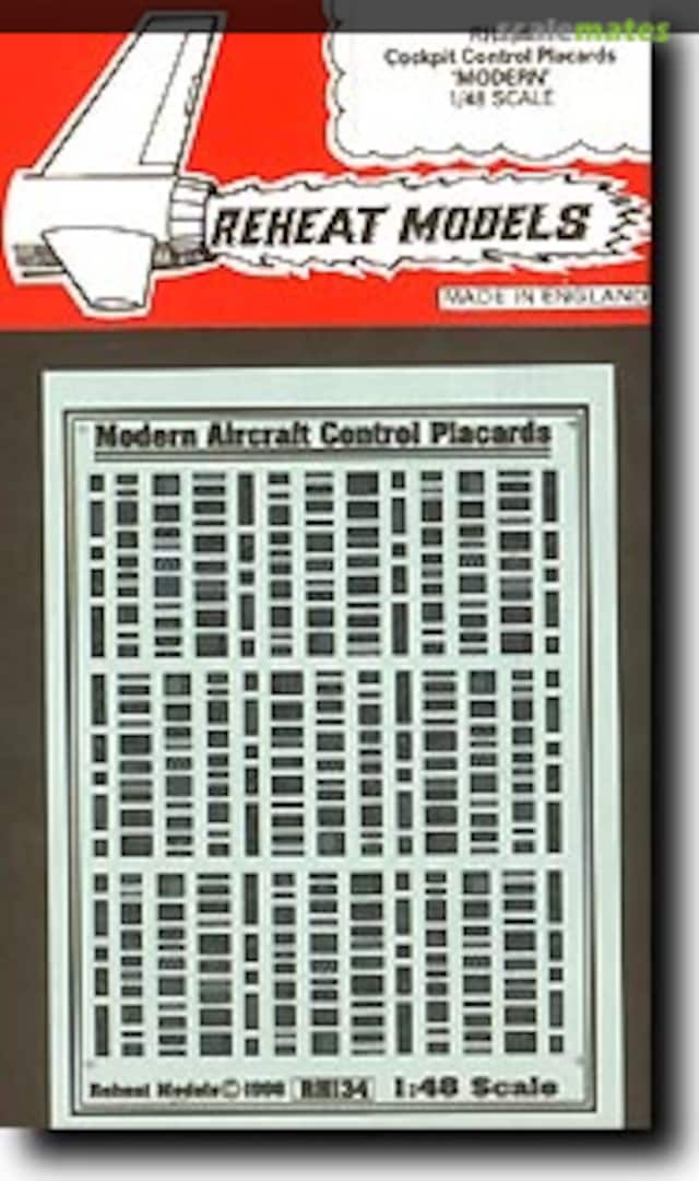 Boxart COCKPIT CONTROL PLACARDS RH134 Reheat Models Boxart COCKPIT CONTROL PLACARDS RH134 Reheat Models