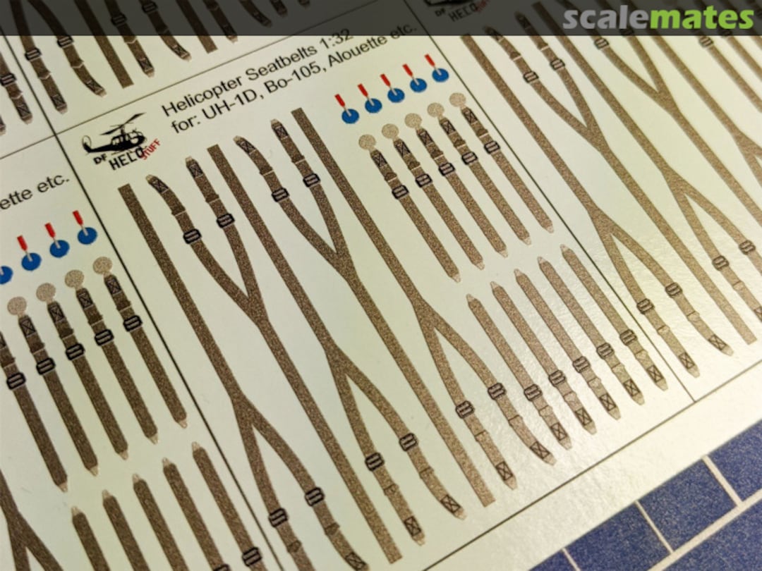 Boxart 3D Decal Helicopter Seatbelts DF82932 DF HeloStuff Boxart 3D Decal Helicopter Seatbelts DF82932 DF HeloStuff