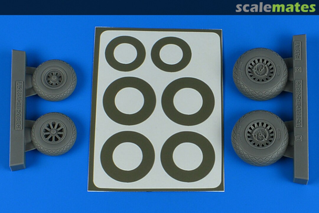 Boxart A-26B/C (B-26B/C) Invader wheels & paint masks early - diamond pattern 4847 Aires Boxart A-26B/C (B-26B/C) Invader wheels & paint masks early - diamond pattern 4847 Aires