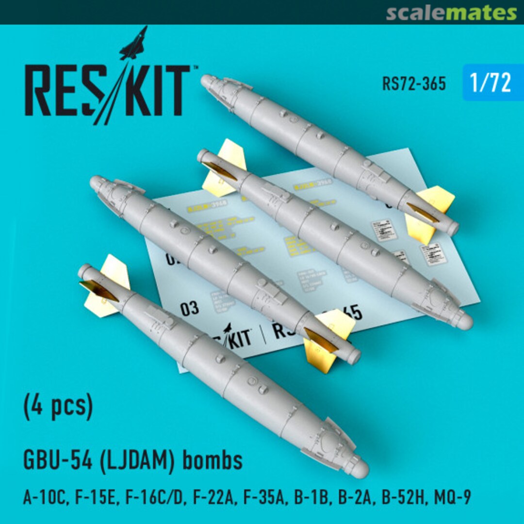 Boxart GBU-54 (LJDAM) bombs (4 pcs) RS72-0365 ResKit
