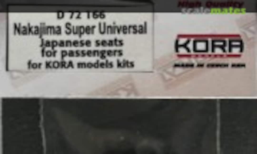 1:72 Nakajima Super Universal Japanese seats for passengers (Kora Models D72166) D72166