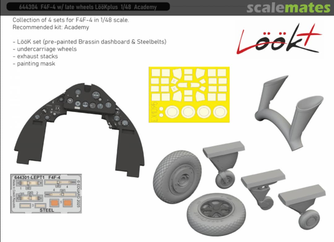 Boxart F4F-4 With Late Wheels detail set 644304 Eduard Boxart F4F-4 With Late Wheels detail set 644304 Eduard
