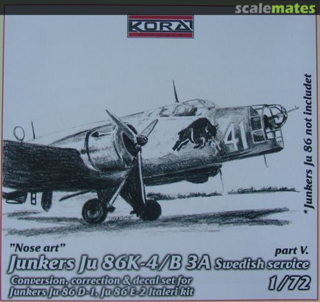 Boxart Junkers Ju 86K-4/B 3A Sweden C7231 Kora Models