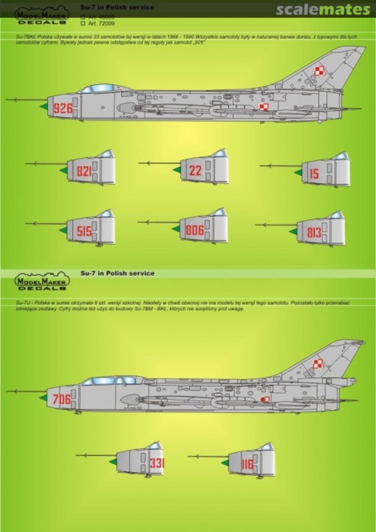 Boxart Su-7 in Polish service D72009 ModelMaker Boxart Su-7 in Polish service D72009 ModelMaker