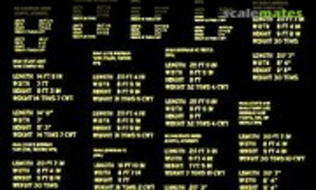 1:35 D-Day shipping stencils for British armored vehicles (Archer AR35011Y) AR35011Y