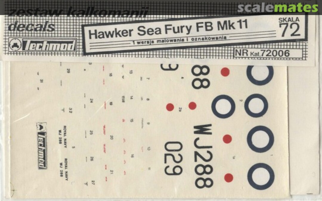 Boxart Hawker Sea Fury FB Mk 11 72006 Techmod Boxart Hawker Sea Fury FB Mk 11 72006 Techmod