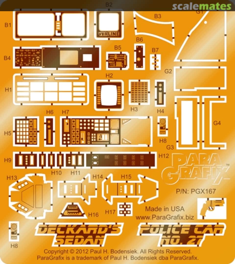 Boxart Deckard's Sedan / Police Car No. 27 PGX167 ParaGrafix Modeling Systems Boxart Deckard's Sedan / Police Car No. 27 PGX167 ParaGrafix Modeling Systems