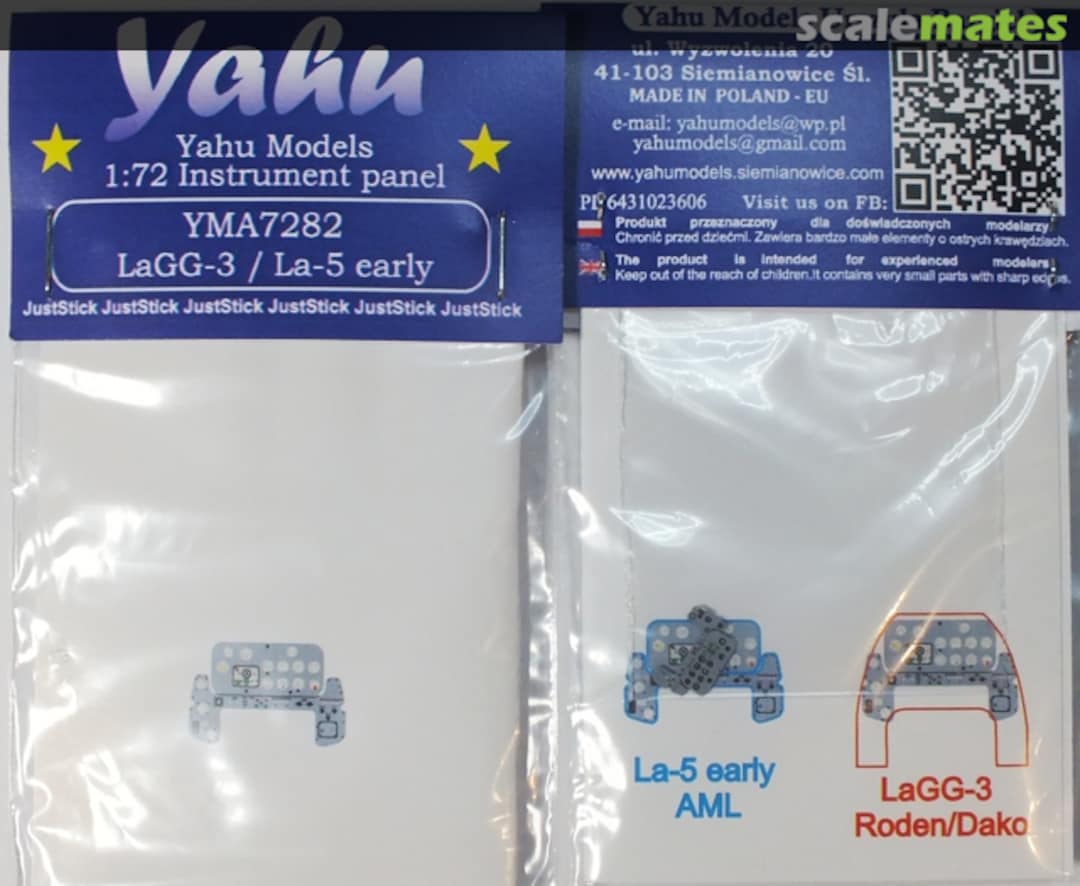 Boxart LaGG-3 / La-5 early control panel YMA7282 Yahu Models