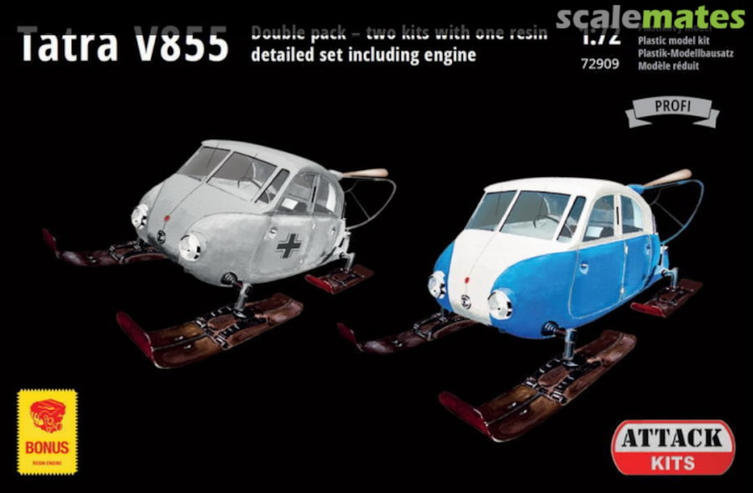 Boxart Tatra V855 Aerosan 2in1 1/72 72909 Attack Hobby Kits Boxart Tatra V855 Aerosan 2in1 1/72 72909 Attack Hobby Kits