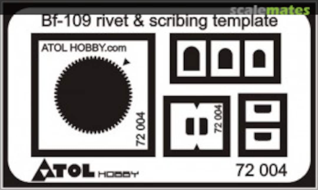 Boxart Bf-109 rivet & scribing template 72 004 Atol Hobby Boxart Bf-109 rivet & scribing template 72 004 Atol Hobby