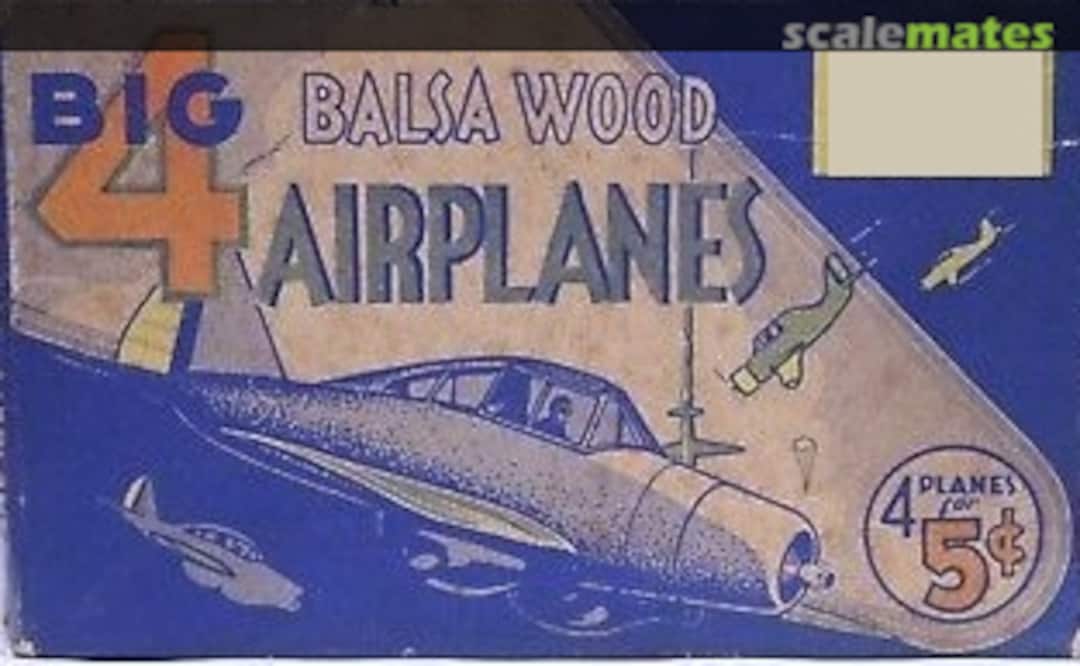 Boxart 4 Big Balsa Wood Airplanes Y3 AMCO Models Boxart 4 Big Balsa Wood Airplanes Y3 AMCO Models