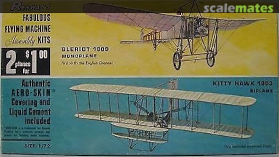 Boxart Bleriot 1909 Monoplane & Kitty Hawk 1903 Biplane 234:100 Renwal
