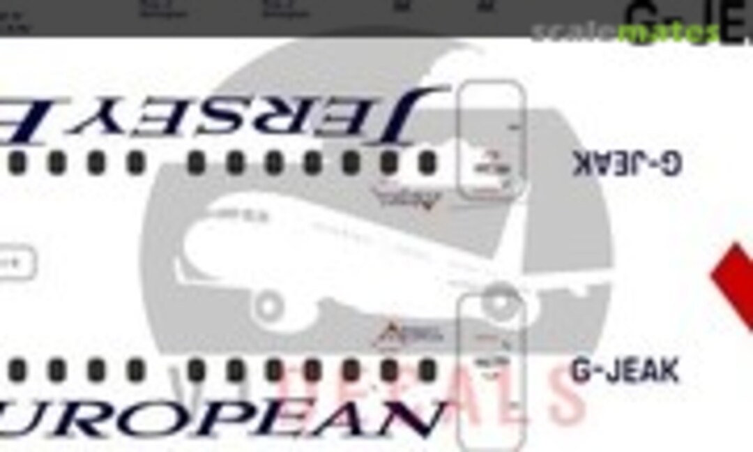 1:144 Jersey European BAe Avro RJ-85 (V1 Decals V1D0406-144) V1D0406-144