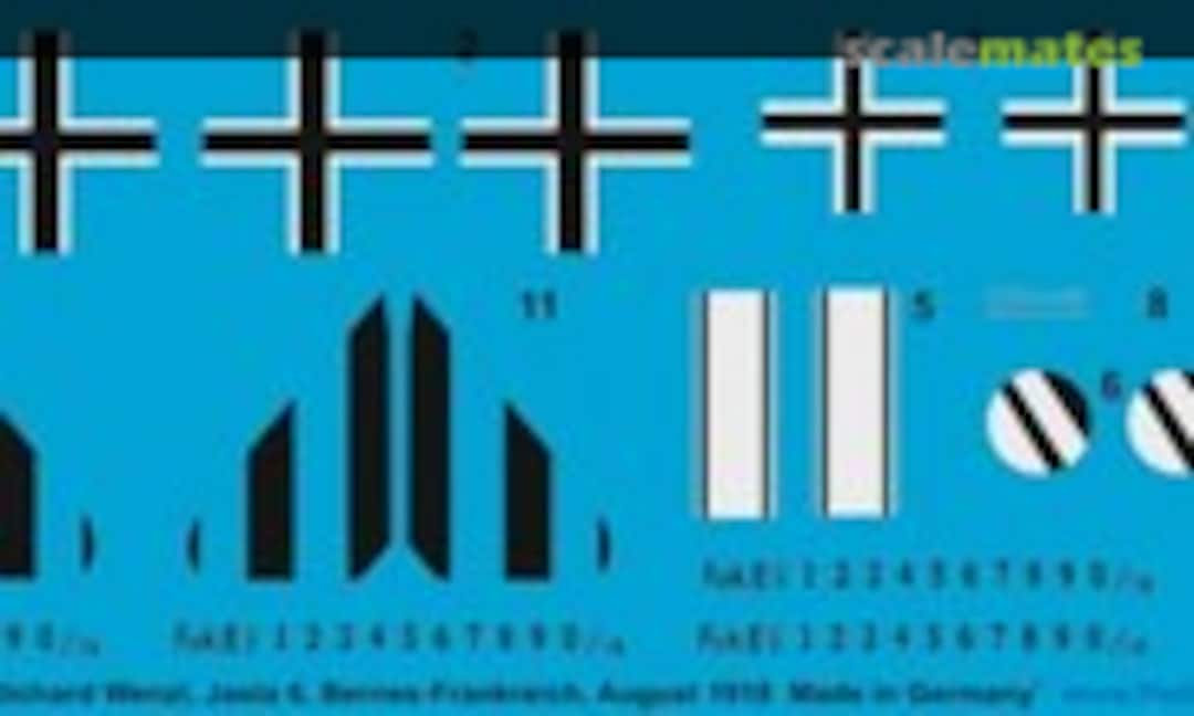 1:48 Fokker E.V Richard Wenzl, Jasta 6, Bernes - Frankreich, August 1918 (Peddinghaus-Decals 48 3748) 48 3748