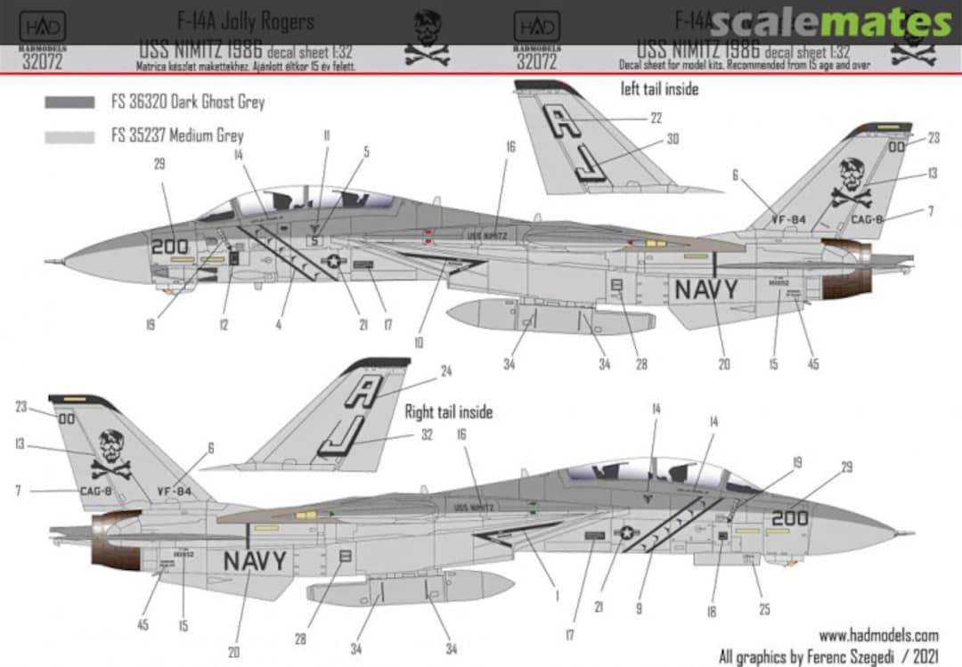 Boxart F-14A Jolly Rogers 32072 HADmodels Boxart F-14A Jolly Rogers 32072 HADmodels