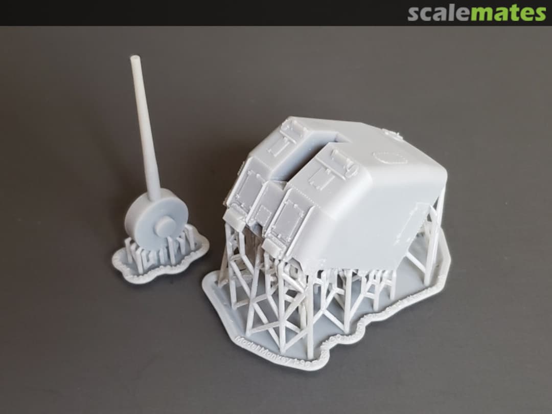 Boxart "Round Bridge" Fletcher-class 5"/38 cal. Mk.30 "Single Knuckle" Mount (Turret) 72-Mk30 1-knuckle early Model Monkey Boxart "Round Bridge" Fletcher-class 5"/38 cal. Mk.30 "Single Knuckle" Mount (Turret) 72-Mk30 1-knuckle early Model Monkey