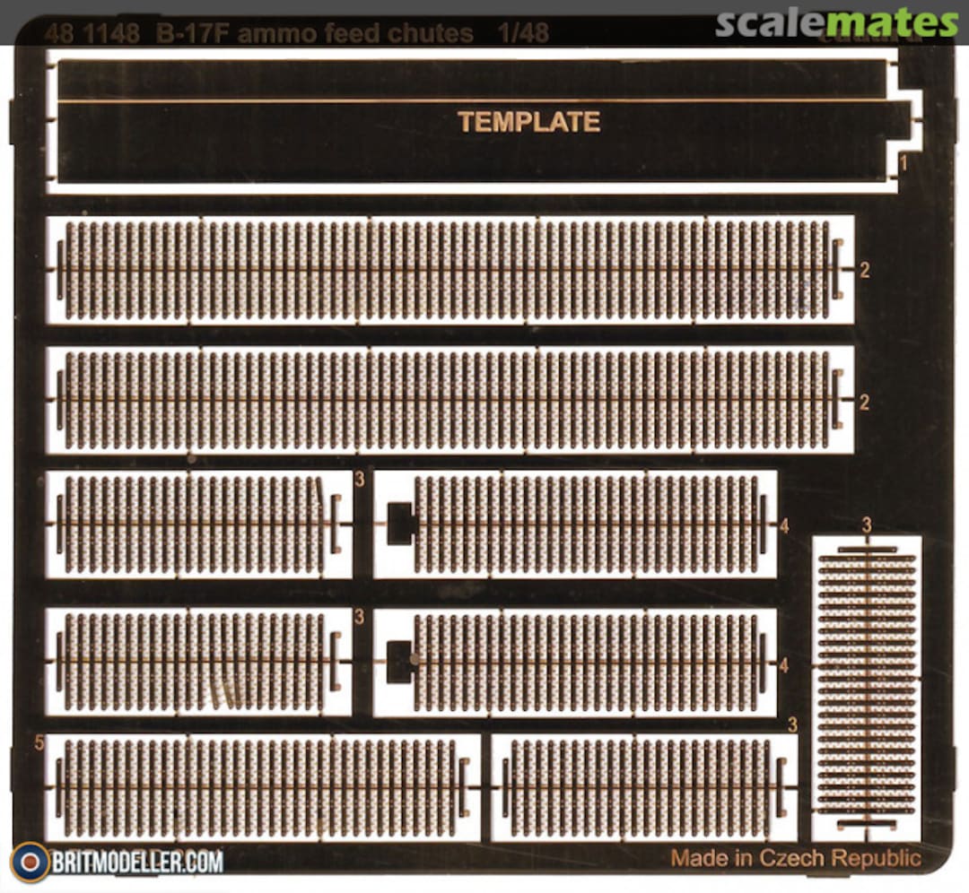 Boxart B-17F Ammo Feed Chutes EDUARD 481148 Eduard Boxart B-17F Ammo Feed Chutes EDUARD 481148 Eduard