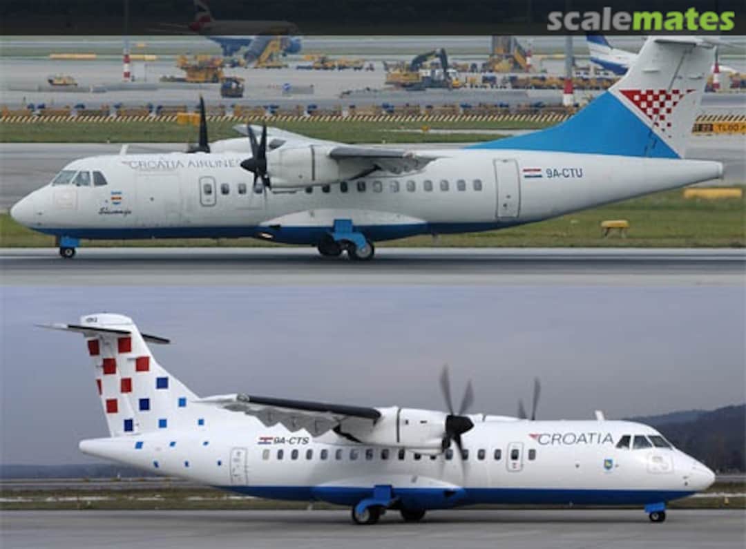 Boxart Croatia Airlines ATR 42 JBOT Decals Boxart Croatia Airlines ATR 42 JBOT Decals