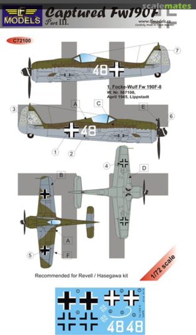 Boxart CAPTURED FW 190F Part III. C72100 LF Models Boxart CAPTURED FW 190F Part III. C72100 LF Models
