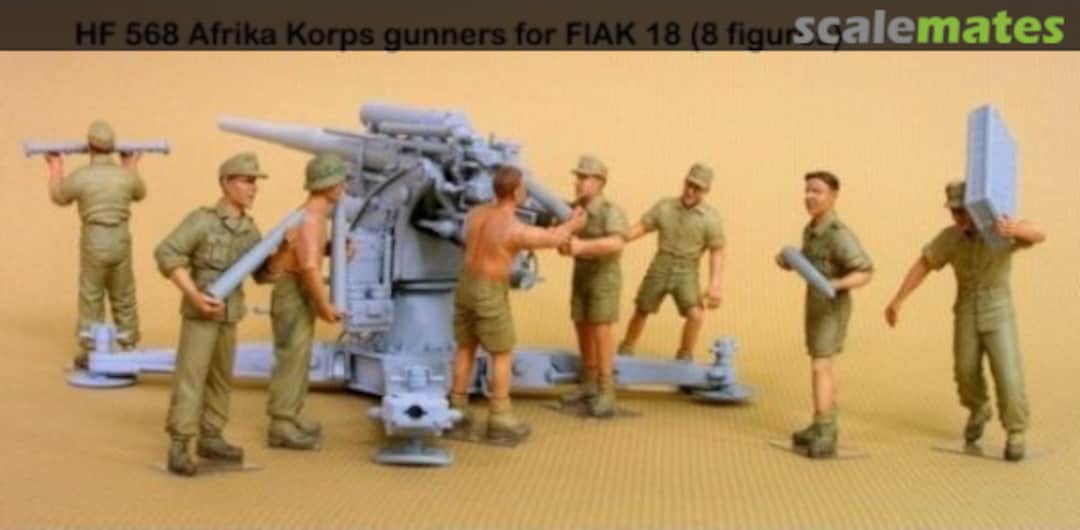 Boxart 88mm DAK Flak Gun Crew (8 Fig.) HF568 Hobby Fan Boxart 88mm DAK Flak Gun Crew (8 Fig.) HF568 Hobby Fan