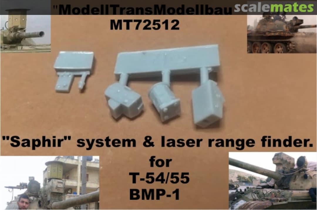 Boxart "Saphir" system & laser range finder for T-54/55, BMP-1 MT72512 Modell Trans Modellbau Boxart "Saphir" system & laser range finder for T-54/55, BMP-1 MT72512 Modell Trans Modellbau