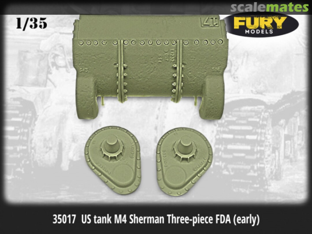 Boxart M4 Sherman Three-piece FDA (early) 35017 Fury Models