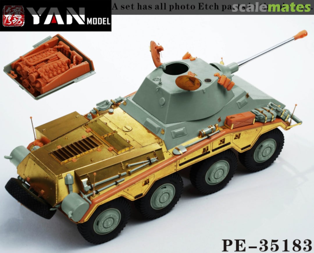 Boxart German Sd.Kfz.234/2 "Puma" detail set PE-35183 Yan Model Boxart German Sd.Kfz.234/2 "Puma" detail set PE-35183 Yan Model