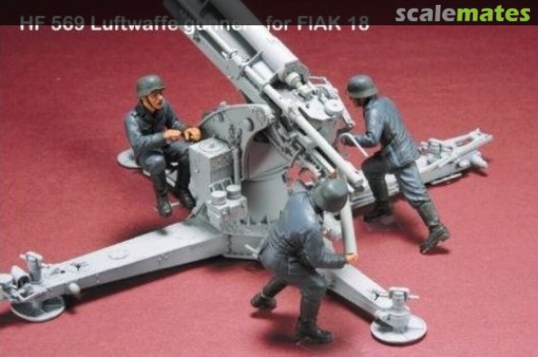 Boxart Luftwaffe gunner for Flak 18 (3 Fig.) HF569 Hobby Fan Boxart Luftwaffe gunner for Flak 18 (3 Fig.) HF569 Hobby Fan