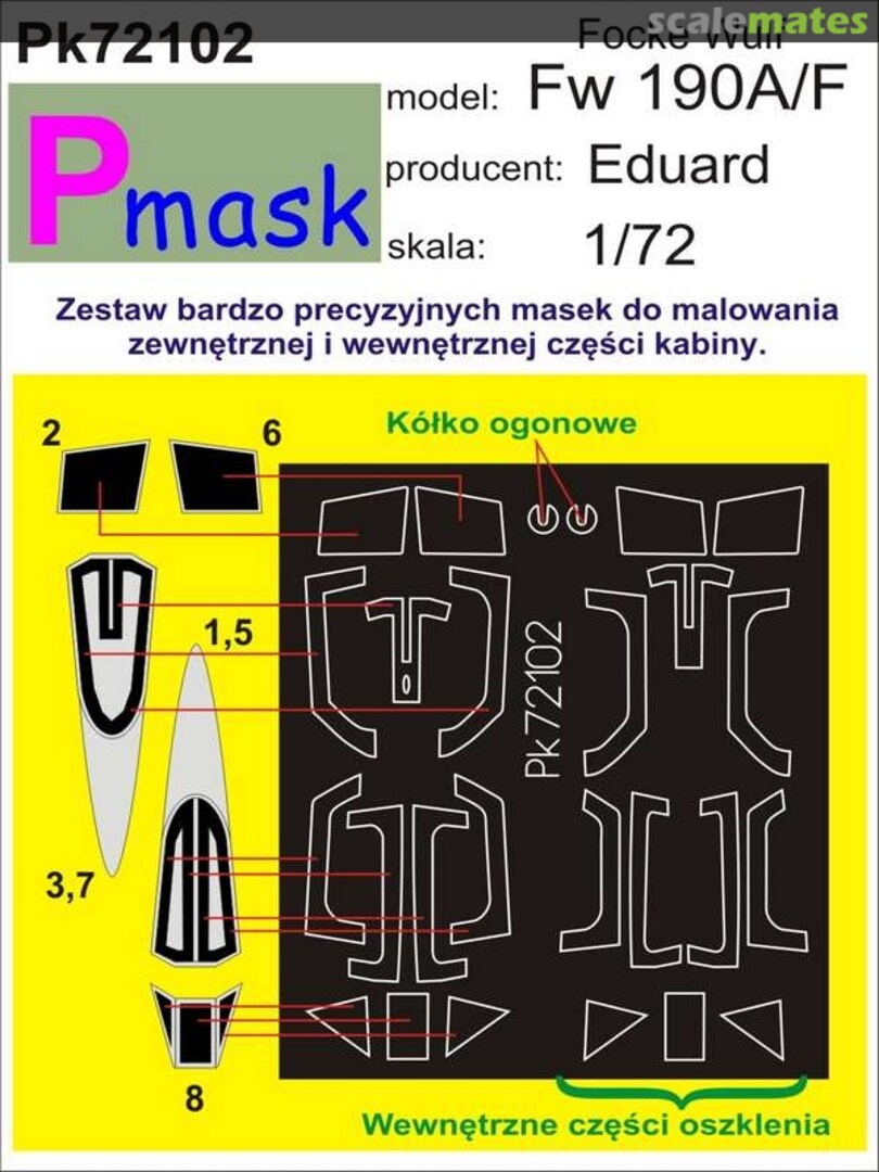 Boxart Focke Wulf Fw 190A/F PK72102 Pmask Boxart Focke Wulf Fw 190A/F PK72102 Pmask