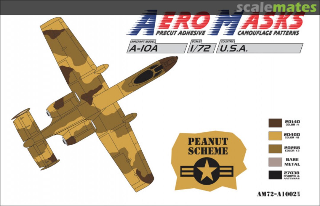Boxart A-10A USA Peanut Scheme AM72-A1002 AeroMasks Boxart A-10A USA Peanut Scheme AM72-A1002 AeroMasks