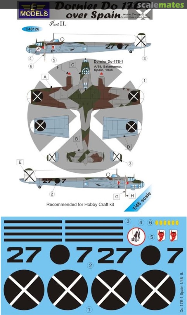 Boxart Dornier Do-17E-1 over Spain - part II C48126 LF Models