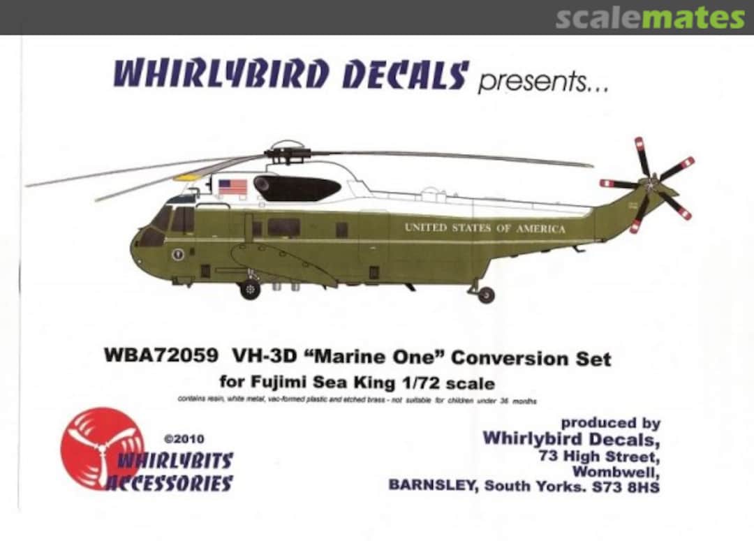 Boxart Sikorsky VH-3D " Marine One" 72059 Whirlybits Boxart Sikorsky VH-3D " Marine One" 72059 Whirlybits